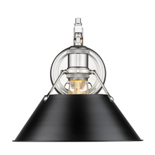  3306-1W CH-BLK - Orwell 1-Light Wall Sconce in Chrome with Matte Black